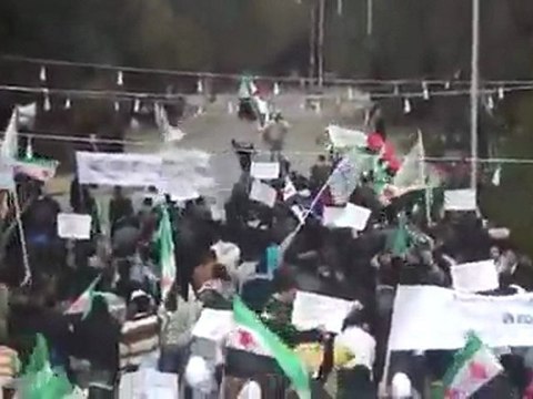 فري برس حمص الإنشاءات مظاهرة طلابية ثورة ثورة سورية 21 12 2011