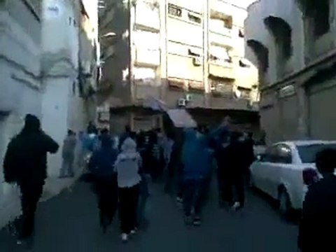 فري برس دمشق حي القابون الأربعاء استمرار في الإضراب 21 12 2011 ج3