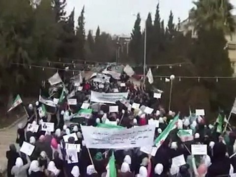 فري برس حمص الإنشاءات مظاهرة طلابية قلنا لبشار قلنا21 12 2011