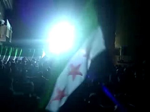 فري برس دمشق مظاهرة مسائية حاشدة في حي برزة في العاصمة 21 12 2011