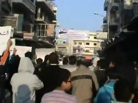 فري برس حماة مظاهرة في شارع المرابط 22 12 2011