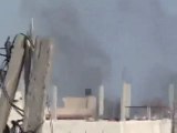 فري برس   حمص   ديربعلبة تصاعد أعمدة الدخان في جراء القصف العشوائي