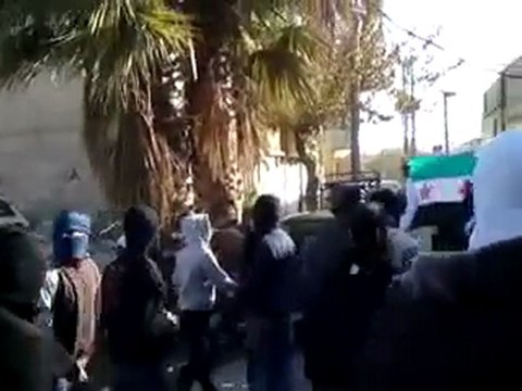 فري برس مظاهرة جمعة بروتوكول الموت دمشق المزة حي الفاروق 23 12 2011