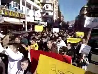 فري برس   مظاهرة طرابلس الشام في جمعة بروتوكول الموت 23 12 2011 ج1