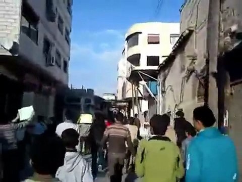 فري برس مظاهرة لأطفال حي القدم الدمشقي خرجت من مسجد في الحي