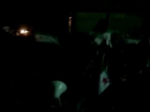 فري برس ريف دمشق عربين مظاهرة مسائية رائعة جمعة بروتوكول الموت 23 12 2011 ج1