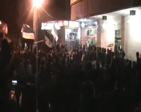 فري برس غوطة دمشق سقبا أحرار المدينة في مظاهرة مسائية 25 12 2011