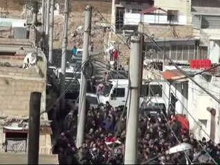 فري برس   تشييع الشهيد مهند أبو بكر بوجود أمني كثيف 25 12 2011