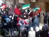 فري برس   حمص باب السباع مظاهرة رائعة يلا ارحل يابشار 25 12 2011