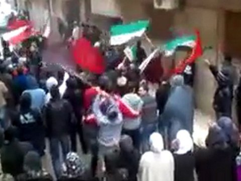 فري برس حمص باب السباع مظاهرة رائعة يلا ارحل يابشار 25 12 2011