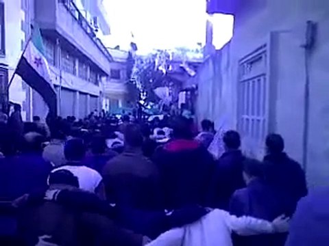 فري برس حمص الميدان مظاهرة حاشدة لأحرار حيي كرم الشامي والميدان 27 12 2011