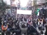 فري برس   حمص باب السباع مظاهرة ررائعة بابا عمرو حنا معاكي للموت 27 12 2011