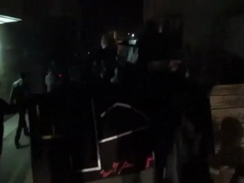 فري برس دمشق كفرسوسة مظاهرة مسائية راائعة جامع الهادي 28 12 2011