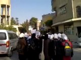فري برس   ريف دمشق  حمورية  مظاهرة طلابية  28 12 2011 ج1