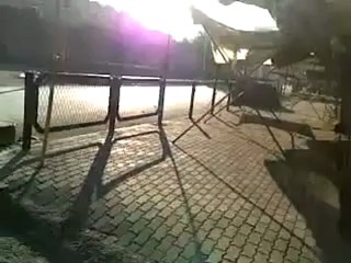 فري برس   حماة اطلاق الرصاص على المارة في الحاضر 28 12 2011