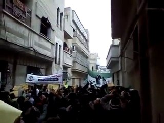 فري برس   حمص باب دريب الورشة صليبة العصياتي جمعة الزحف 30 12 2011