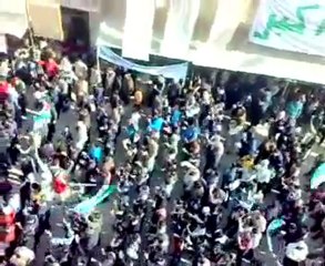 فري برس   حمص مدينة القريتين جمعة الزحف إلى ساحات الحرية 30 12 2011
