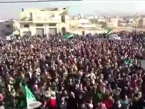 فري برس ادلب معرة النعمان عاشت سوريا للأبد يسقط نظامك يا أسد 31 12 2011