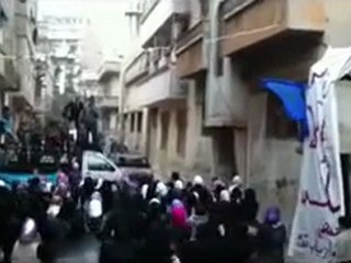 فري برس   حمص حرائر باب تدمر مطلب الشعب السوري 1 1 2012
