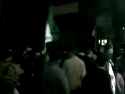 فري برس غوطة دمشق كفربطنا مظاهرة مسائية 2 1 2012 ج1