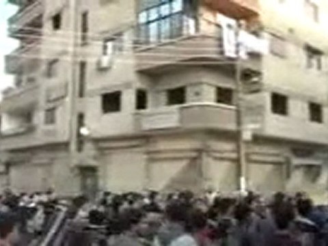 فري برس ريف دمشق داريا مظاهرة حاشدة نصرة لأهلنا في المعضمية 3 1 2012