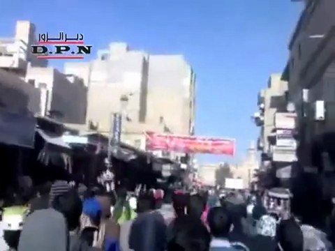 فري برس مظاهرة صباحية في ديرالزور حسن الطه 4 1 2012 ج3