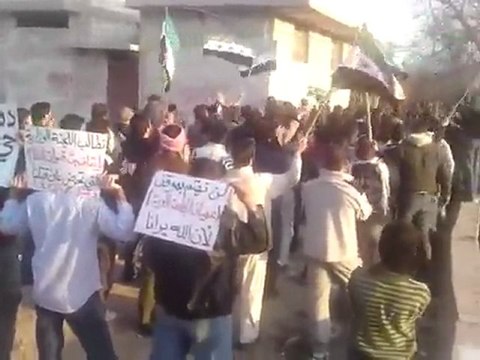 فري برس مظاهرة في دمشق حي القدم 4 1 2011