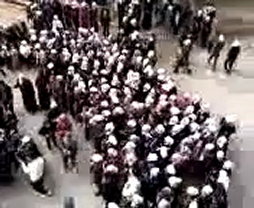 فري برس   معضمية الشام مظاهرة كاملة لطلاب المدارس في خميس النصرة لدوما ومعضمية وللحرائر 05 01 2012