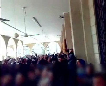 فري برس دمشق كفرسوسة اعتصام الأحرار داخل جامع الرفاعي الجمعة 6 1 2012 ج2