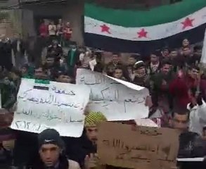 فري برس   مظاهرة في قرية الحواش بسهل الغاب بجمعة إن تنصروا الله ينصركم 6 1 2012