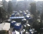 فري برس   حمص إعتصام حي الخالدية مع سماع اصوات اطلاق النار من الأمن السور ي في محيط الحي عند محاولته لفض الأعتصام مما أدى الى سقوط شهيدين وعدد