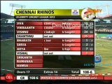 Bengal Tigers vs Chennai Rhinos - Chennai Rhinos Inning Ov17-18