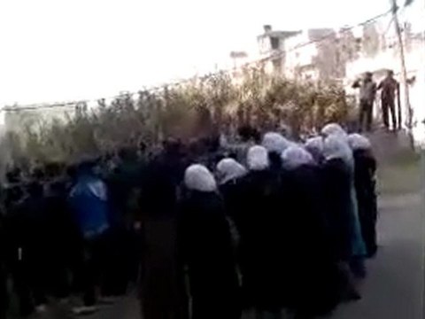 فري برس ريف دمشق الكسوة المحتلة رد الطلاب الأحرار على خطاب الجزار 10 1 2012