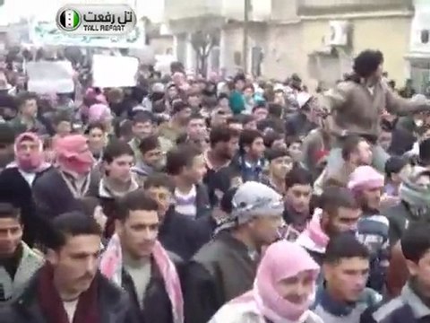 فري برس تل رفعت مظاهرة حاشدة رداً على خطاب الجزار 2012 1 10 جـ1