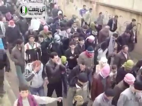 فري برس تل رفعت مظاهرة حاشدة رداً على خطاب الجزار 2012 1 10 جـ2