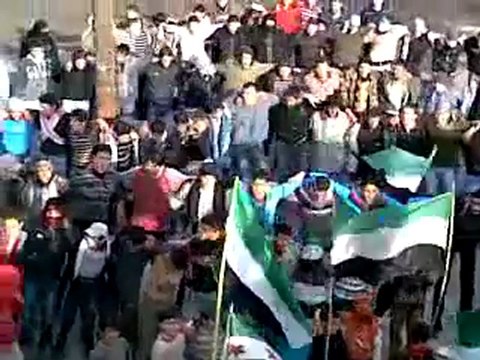فري برس اللاذقية الحفة مظاهرة ردا على الخطاب عالماني الماني 10 1 2012