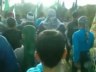 فري برس   اللاذقية الحفة   مظاهرةردا على الخطاب تحية للحفة وقراها 10 1 2012