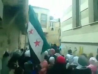 فري برس   دمشق برزة مظاهرة طلابية 11 1 2012 ج3
