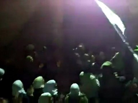 فري برس حرائر دمشق يشاركون الثوار في مظاهراتهم المسائية 11 1 2012