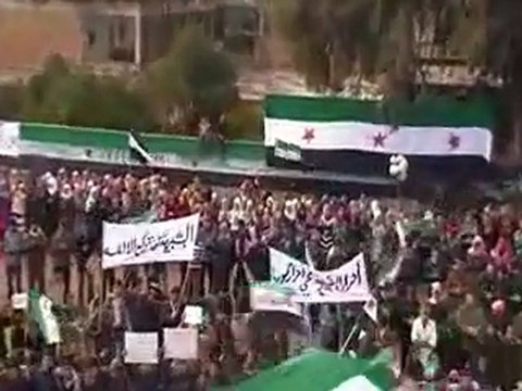 فري برس ادلب جسرالشغور البشيرية مظاهرة حاشدة 12 1 2012ج1