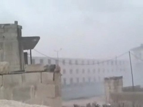 فري برس تفجير دبابه بعبوه ناسفه في دير بعلبه مقابل الصناعه الجديده من قبل كتيبه ذو النورين حمص