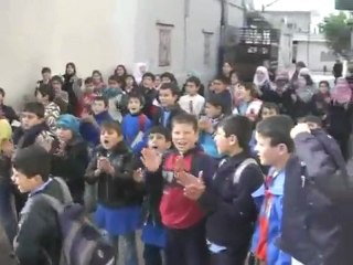 فري برس   حماة كفرزيتا مظاهرة طلابية 12 1 2012