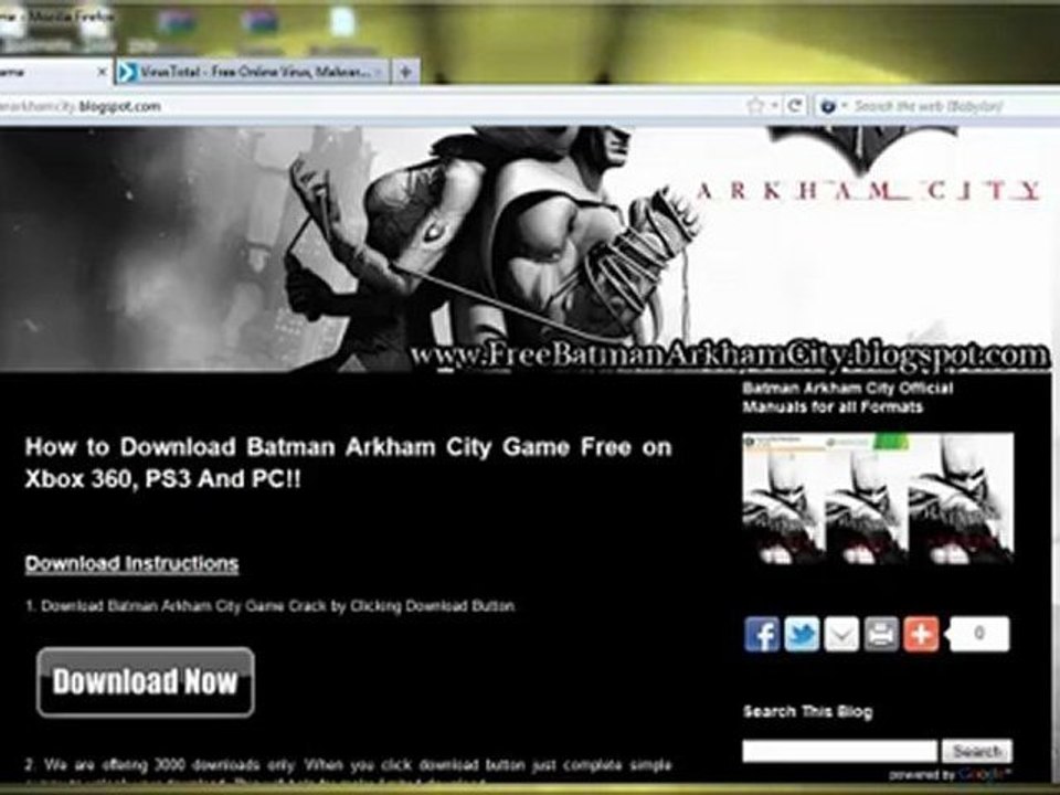 Batman Arkham City Product Key pc (activation) Updated 2012