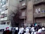 فري برس   دمشق برزة مظاهرة طلابية 12 1 2012