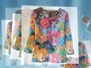 Floral Print Sequin Tops