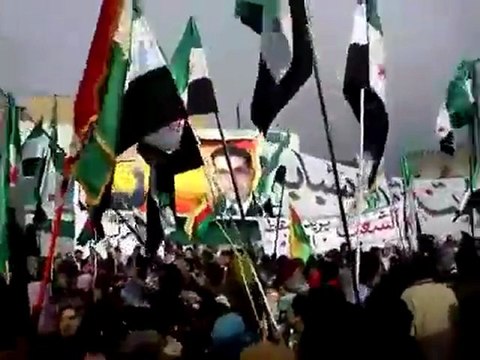 فري برس ثوار القامشلي جمعة دعم الجيش الحر 13 1 2012 ج1