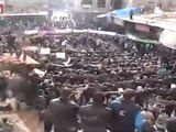 فري برس   ريف دمشق دوما  الآلاف يهتفون سكابا يا دموع العين 13 1 2012
