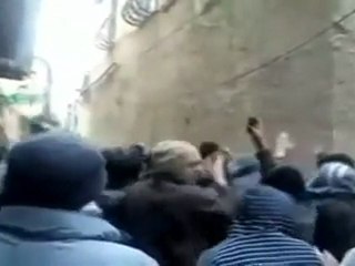 فري برس   مظاهرة جامع خيرو ياسين جمعة دعم الجيش الحر 13 1 2012