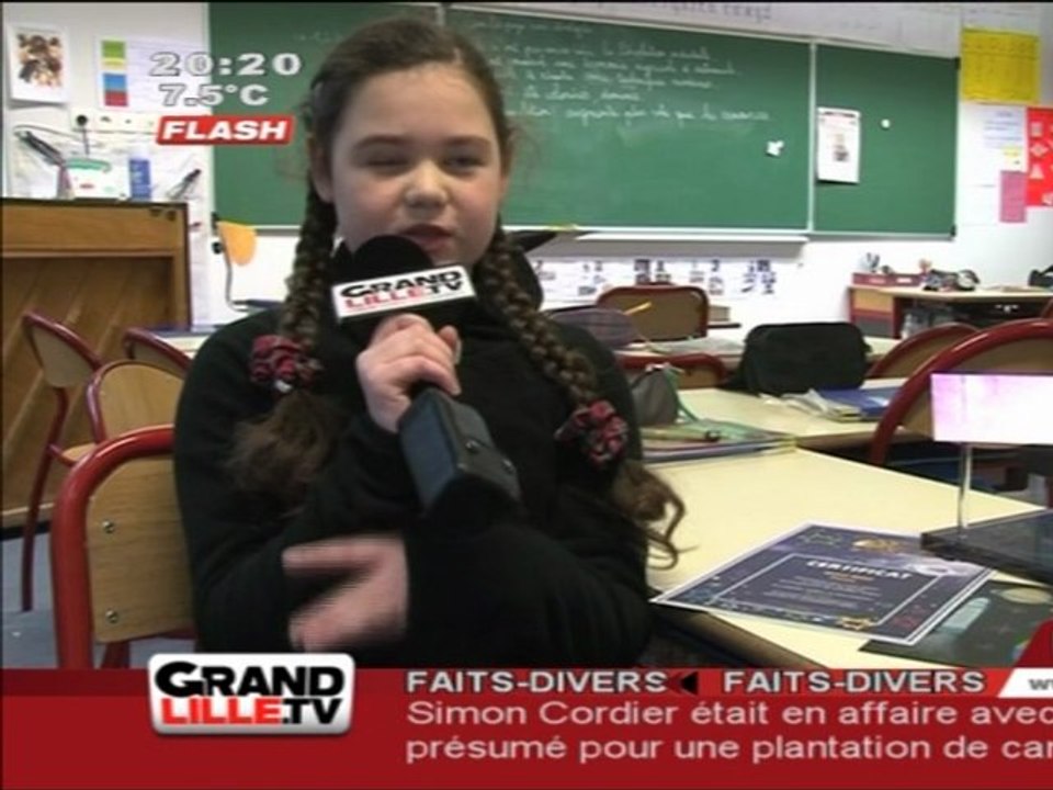 Reportage sur Oriana avec Grand Lille TV (Extrait du journal de 20h) - Concours européen GALILEO