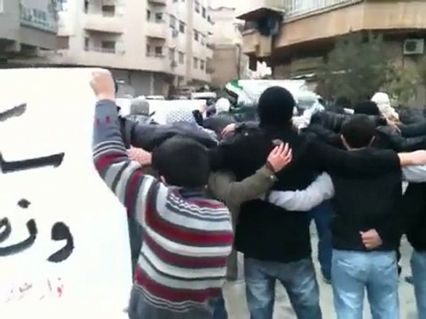 فري برس جمعة دعم الجيش السوري الحر دمشق جوبر 13 1 2012 ج2